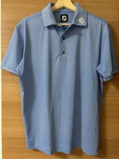 FootJoy ポロシャツ ブルー ボーダー L