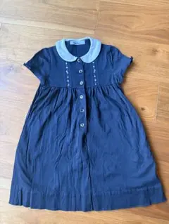 familiar 半袖ワンピース 110cm ネイビー