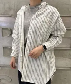 OFF WHITE ホワイトストライプ 長袖シャツ　beams boyのサムネイル