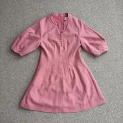 Lily Brown ボリューム袖コットンワンピース 0サイズ