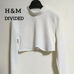 H＆M DIVIDEDクロップドトップス カットソー サムホール付き Lサイズ