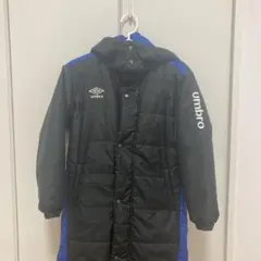 umbro ベンチコート 黒/青 フード付き