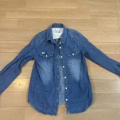 Gleeful デニムシャツ 長袖 ブルーのサムネイル