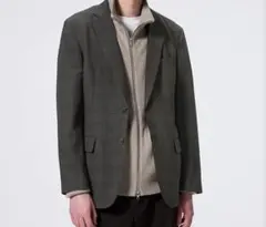 GU ジーユー ウォッシャブルテーラードジャケット(チェック) XL