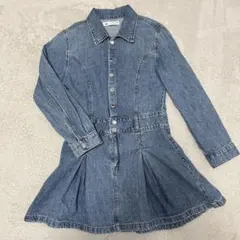 ZARA デニム 長袖ワンピース ジャンバースカート 140