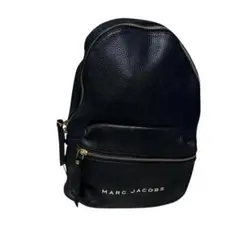 マークジェイコブス レザー リュック バックパック ゴールドロゴ ブラック 黒