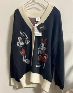 【新品】 ディズニー ミッキーマウス ミニーマウス カーディガン　サイズL