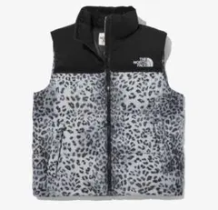 ノースフェイス ダウンベスト ノベルティーヌプシベスト 海外限定　ヒョウ柄