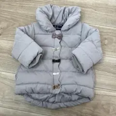 プティマイン【抗菌防臭】中綿リボンジャケット　 グレー