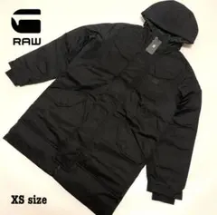 (新品)XS ジースターロゥ ダウンコート 防寒 撥水 パーカー ワッペン 黒