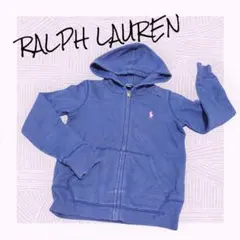 ラルフローレン　パーカー　ネイビー　ロゴ刺繍　薄手　キッズ　130
