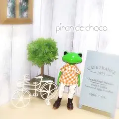 ワンダーフロッグアウトフィット オレンジチェックトップスと白パンツ