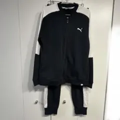 レディースPuma スウェット上下セット ブラック/ホワイト