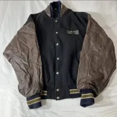 カナダ製 90s 00s 袖レザー スタジャン 古着　最終値下げ