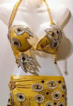新品sale】エジプト製ベリーダンス セットアップ シャンパンゴールド