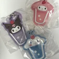 サンリオ クリアクリームソーダめじるしラバーチャーム 3点セット・バラ売り不可