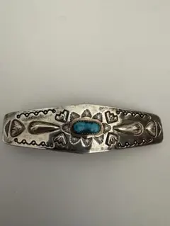 ナバホスタンプ Silver barrette インディアンジュエリー バレッタ