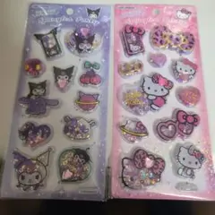正規品 スパンコールパーティーシール クロミ ハローキティ ヒョウ柄キティ