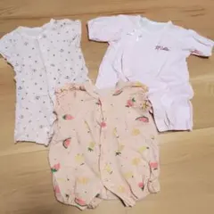 60cmベビーロンパース(女の子)まとめ売り 3点セット