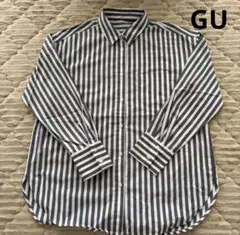 GU ストライプ オーバーシャツ