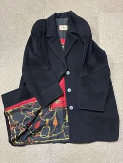 HERNO ヘルノ　コート　ウール　シルク　ブラック　ロング　美品