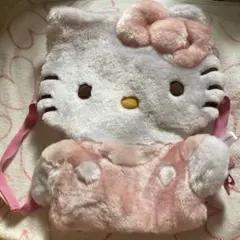 キティ モコモコ　フェイス椅子カバー　車や椅子等　2005 新品　未使用　難有