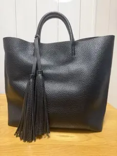 RØDE SKO ブラック トートバッグ タッセル付き