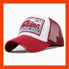 No.596 メッシュキャップ　アメカジ　ヴィンテージ風　古着　ダメージ加工