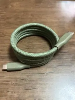 CIO スパイラルケーブルUSB-CtoC モスグリーン 1m