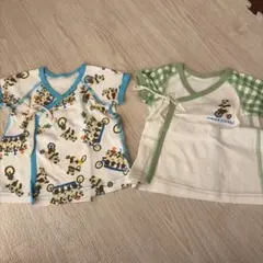 パンダ柄 コンビ肌着 50-60cm 2枚セット