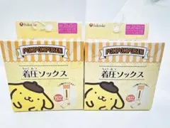 【新品未開封】福助 ×サンリオ　着圧ソックス　ハイソックス⭐︎ポムポムプリン⭐︎