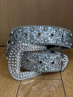 y2k シルバー ギラギラ ベルト