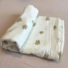 レモン　コットン　おくるみ　オリーブ