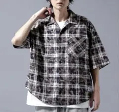 DankeSchon/ダンケシェーン　チェックシャツ　オーバーサイズ　ウォッシュのサムネイル