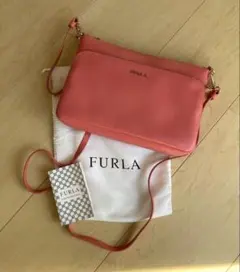 FURLA コーラルピンク ショルダーバッグ