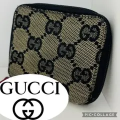 GUCCI コインケース 小銭入れ ラウンドファスナー ポーチ GG柄
