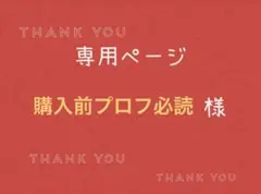 購入前プロフ必読様専用ページです。