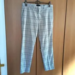 H&M チェック柄　スリムパンツ