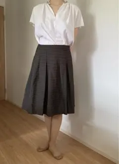23区＊ フレアスカート サイズ38 ダークブラウン