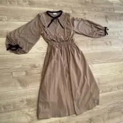 LEBECCA ブラウン ワンピース