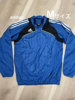 adidas ピステ 長袖 ブルー ブラック プルオーバー