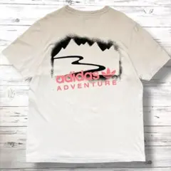 adidas originals Tシャツ デカロゴ ベージュ XO 0159