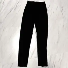 新品 リブメロウ レギンス10部丈 黒