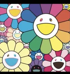 村上隆 パステルカラーのお花達 ED100 450φ シルクスクリーン 納品書付