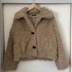 テディベア風 BANANA REPUBLIC ボアコート ショート ブラウン - メルカリ