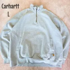 カーハート Carhartt ハーフジップ スウェット グレー トレーナー 古着