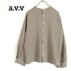 美品 a.v.v standard チェック柄ブラウス XLサイズ ゆったりのサムネイル