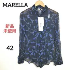 MARELLA　マレーラ　総シアーシャツ　ブラウス　新品　未使用　42のサムネイル