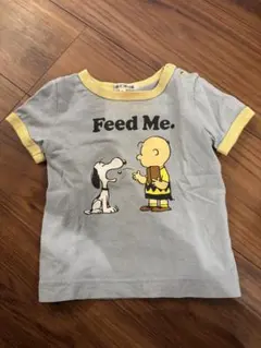 スヌーピー　80 キッズ　リンガーTシャツ　水色　トムとジェリー