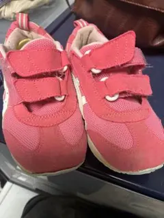ASICS ピンク スニーカー ベルクロ